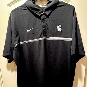 Rare Michigan State Black Nike Golf Shirt XXL